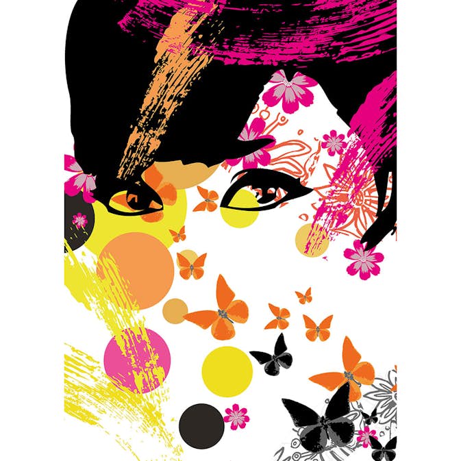 Tapet Idealdecor Floral Girl