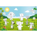 Tapet Idealdecor Giant Art Happy Animals