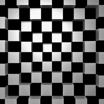 Tapet Idealdecor Non-Woven Black White Squares