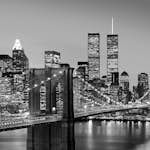 Tapet Idealdecor Non-Woven Manhattan Skyline at Night