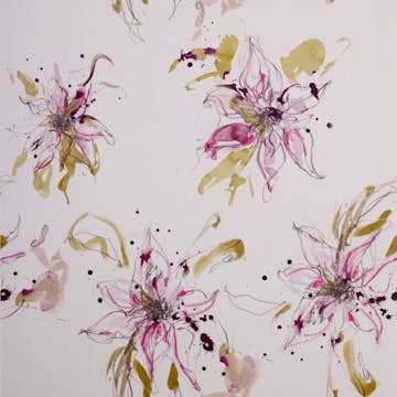 Tapet Mimou Poinsettia Green/Lilac