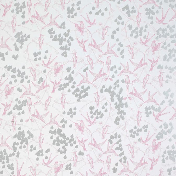 Tapet Mimou Rainbirds Natural/Pink