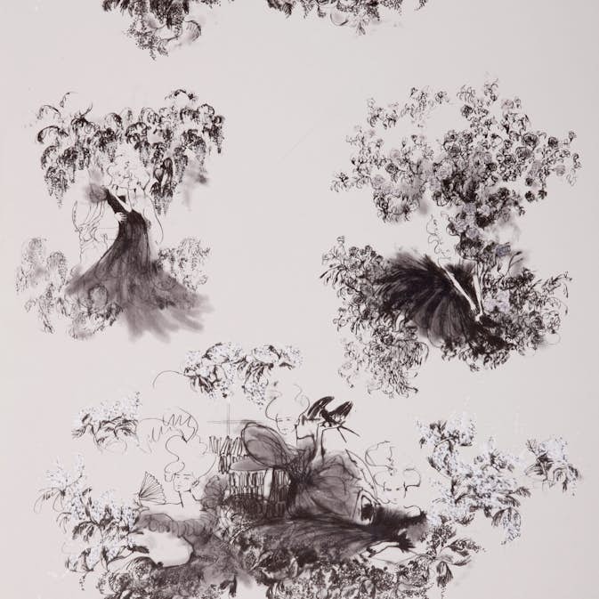 Tapet Mimou Toile Mesdames Black