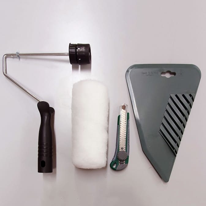 Verktyg Fiona Tapetset med Roller, Handtag och Kniv