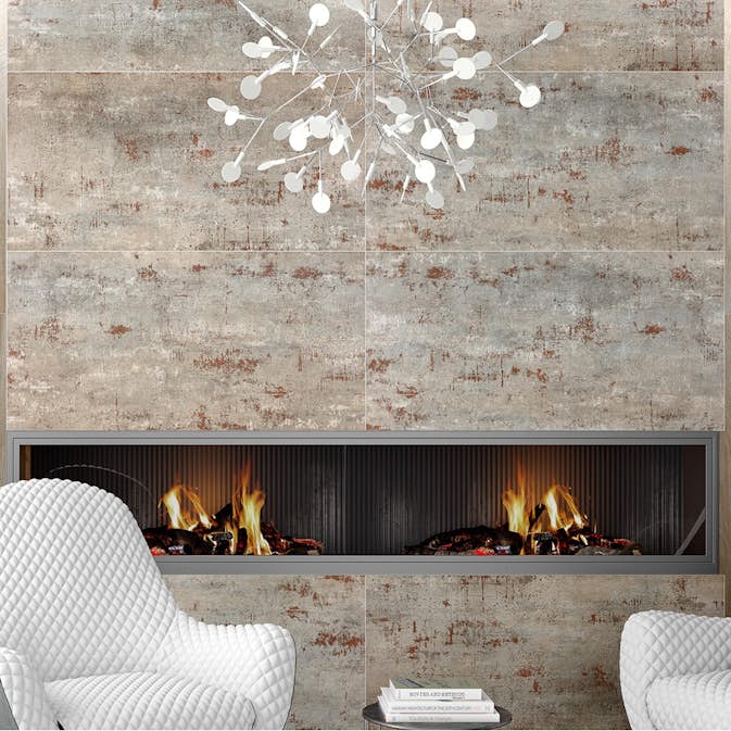 Klinker Tenfors Metal Silver 60x60 cm