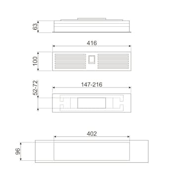 Filtergaller Smeg GRIDKDH12 för Köksfläkt