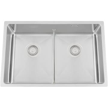 Diskho Nordic Tech Titan72 K X Nickel Rostfri Dubbel med Korgventil & Vattenlås