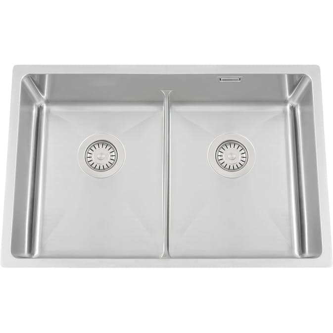 Diskho Nordic Tech Titan72 K X Nickel Rostfri Dubbel med Korgventil & Vattenlås