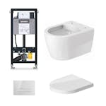 Toalettpaket Duravit ME by Starck med WC-fixtur och Spolplatta