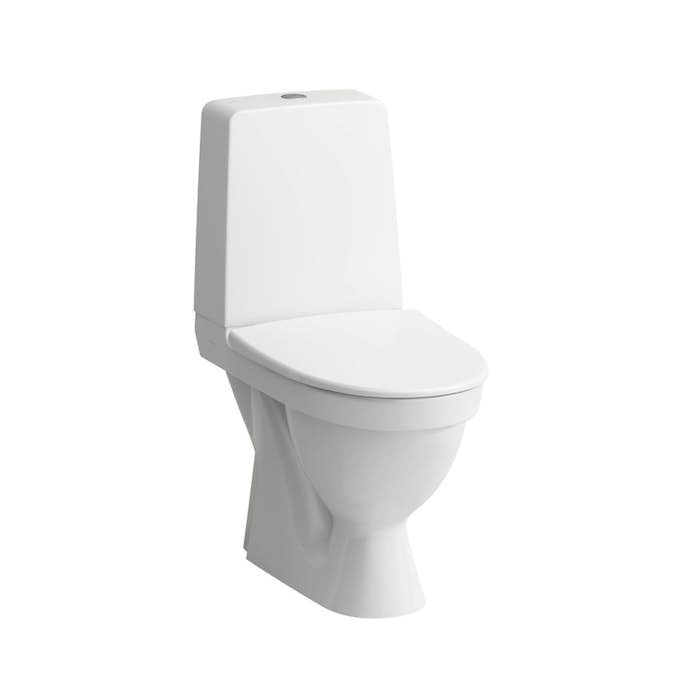 Toalettstol Laufen Kompas 825151 Rimless med Dolt S-lås för Limning inkl Mjuksits