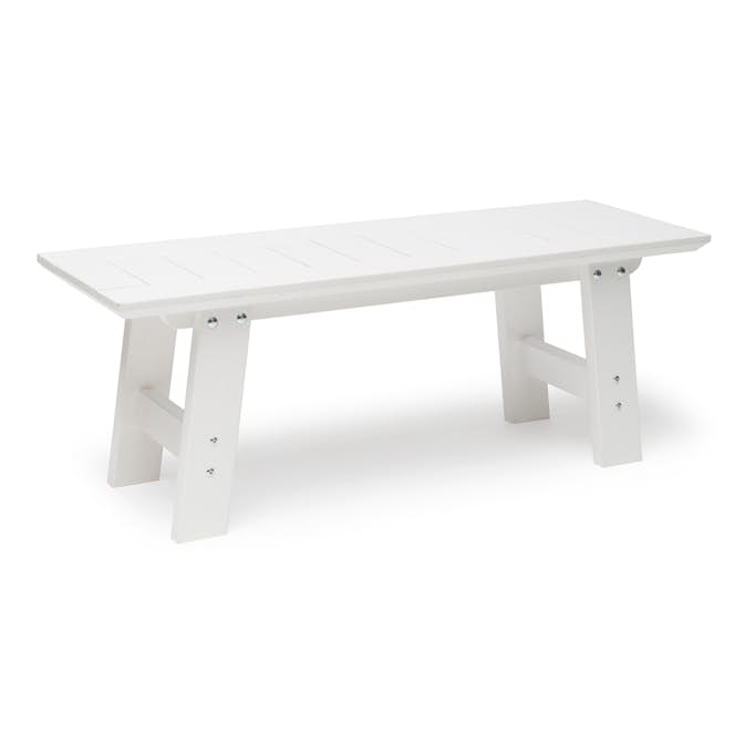 Trädgårdsbänk Hillerstorp Cecilia Vit Furu, Bänk Utomhus - 3 Sittplatser