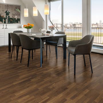 Parkettgolv Berg & Berg Ek L Lappland Borstad Naturolja 3-Stav