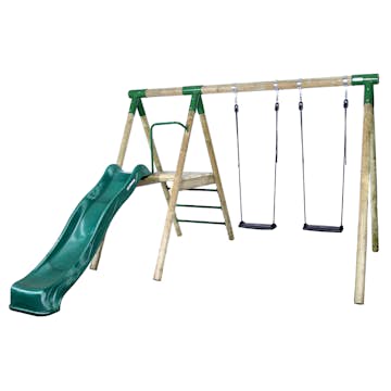 Gungställning Hörby Bruk Active Slide Trägunga med Rutschkana