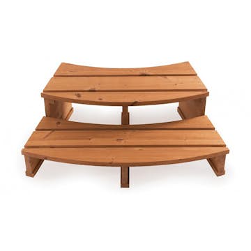 Trätrappa Skärgårdstunnan Trappa till Badtunna & Spa i Furu