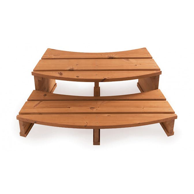 Trätrappa Skärgårdstunnan Trappa till Badtunna & Spa i Furu