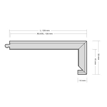 Trappnos Berg  Berg Ek XXL Hjärter Borstad Vit Mattlack Trapp A