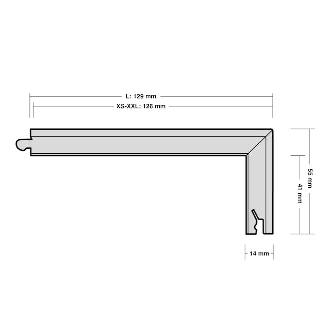 Trappnos Berg Berg Ek XXL Vild Borstad Vit Mattlack Trapp B