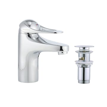 Tvättställsblandare FM Mattsson 9000E ll med Tryckpluggventil