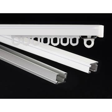 Gardinskena Kirsch U-skena Komplett Aluminium för Gardinupphängning