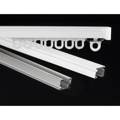 Gardinskena Kirsch U-skena Komplett Aluminium för Gardinupphängning