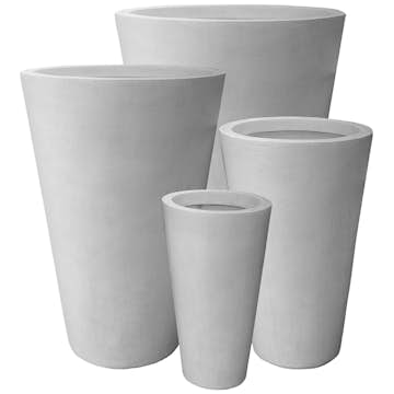 Kruka Lyfco Rund Hög Ljusgrå