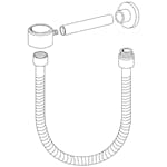 Väggfäste Gustavsberg med Anslutningsslang till Takdusch