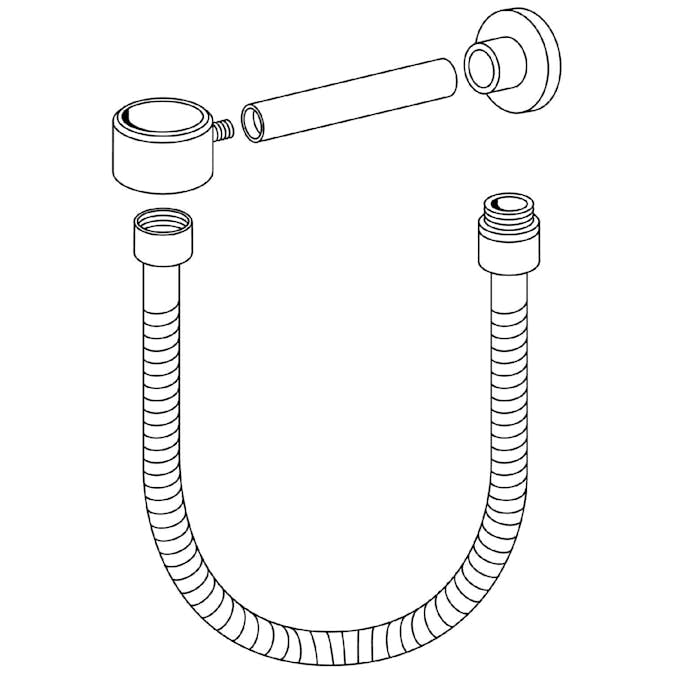 Väggfäste Gustavsberg med Anslutningsslang till Takdusch