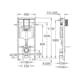 Vägghängd Toalettstol Geberit iCon Rimfree 3575 med Grohe Rapid SL 113 cm