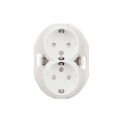 Vägguttag Schneider Electric Renova 2-vägs Jordad Separat Brunntändning