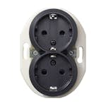 Vägguttag Schneider Electric Renova 2-vägs Jordad