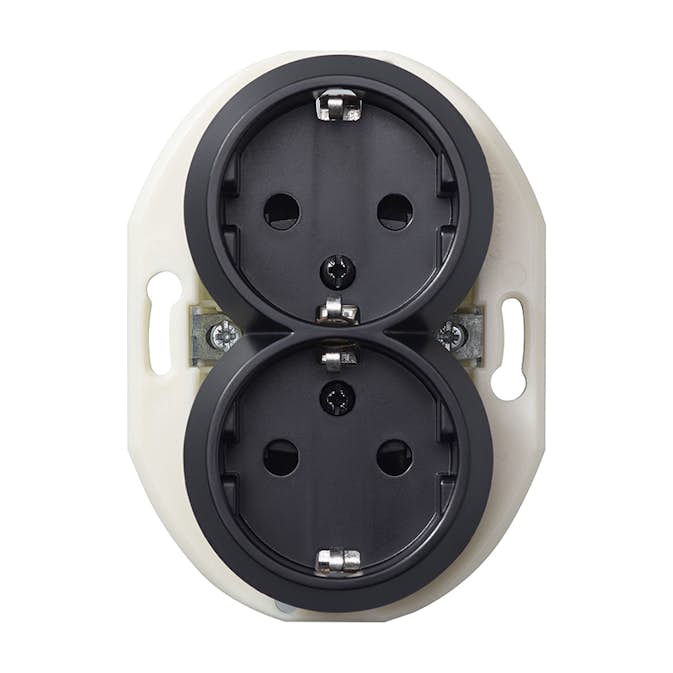 Vägguttag Schneider Electric Renova 2-vägs Jordad