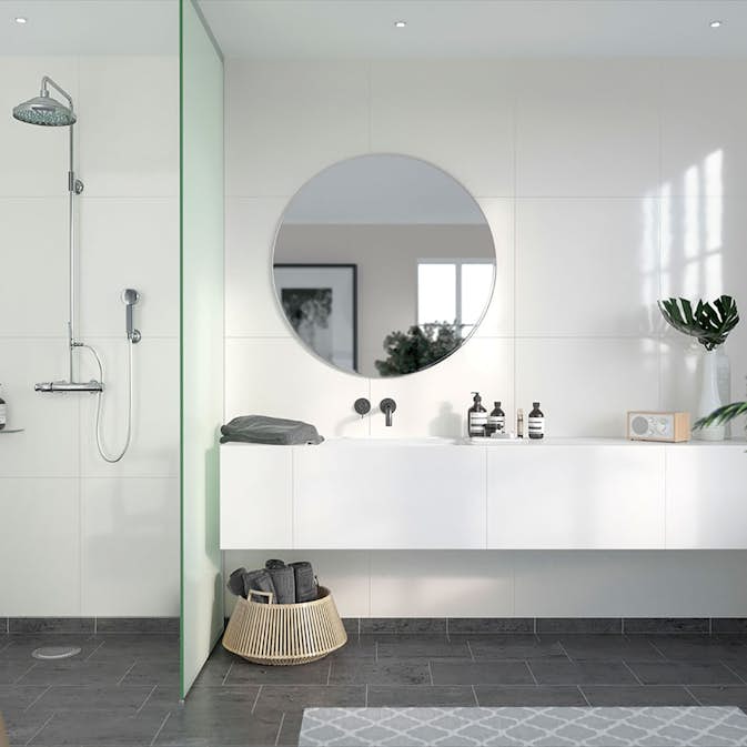 Våtrumsskiva Fibo Denver White 3091 M66-HG