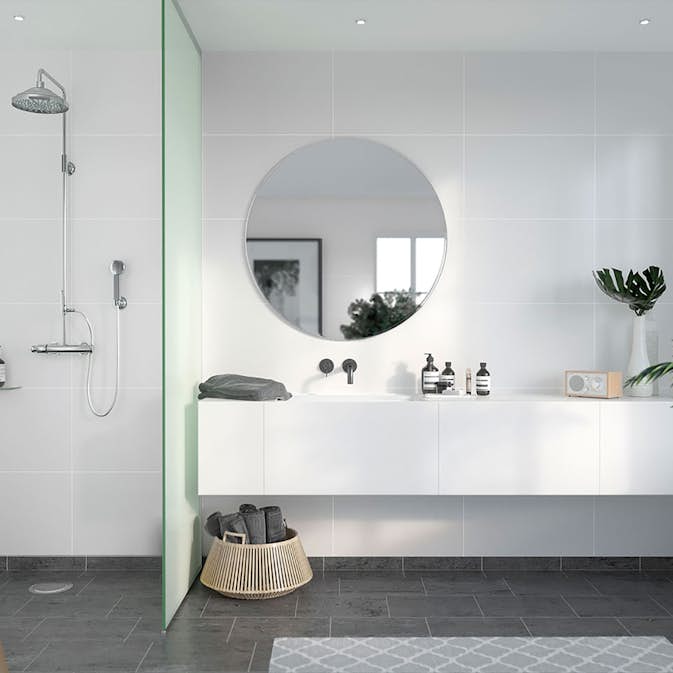 Våtrumsskiva Fibo Rhodos White 1091-M6040 S