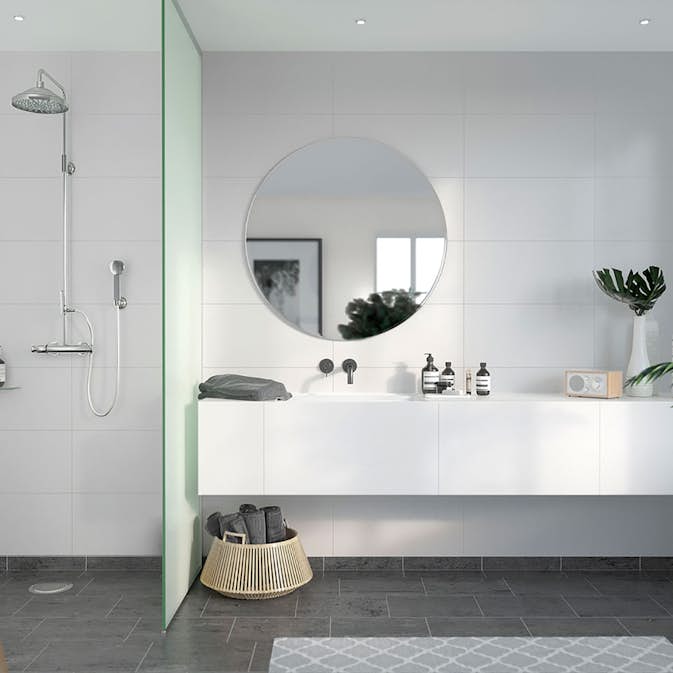 Våtrumsskiva Fibo White 2094-M63 S