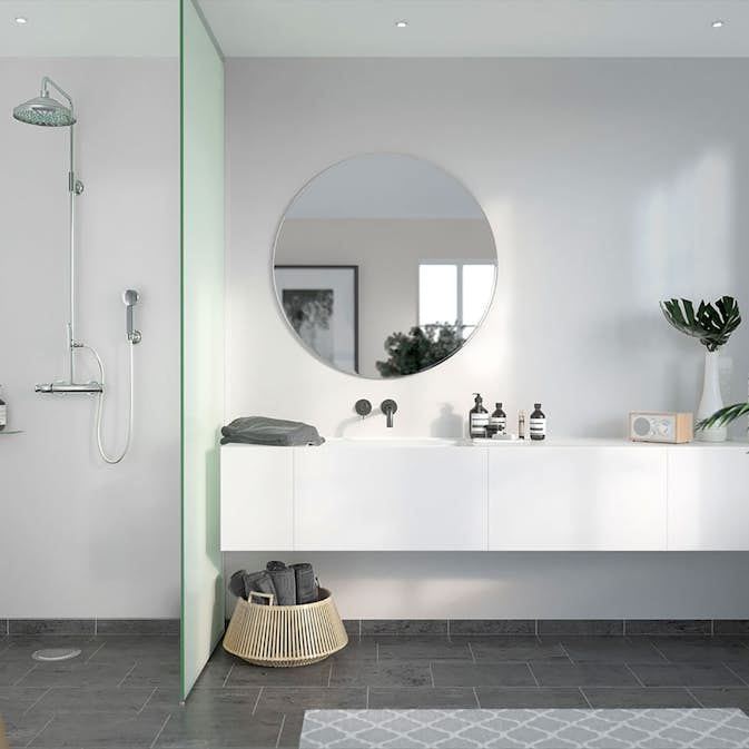 Våtrumsskiva Fibo White Tile 2094-F00 S