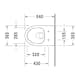 Vägghängd Toalettstol Duravit DuraStyle 256209 Rimless utan Toalettsits