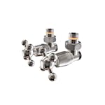 Ventil-set Nordhem Vinkel G15 Krom