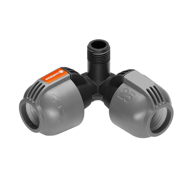 Vinklad L-skarv Gardena 25 mm x G 1/2 Hangänga