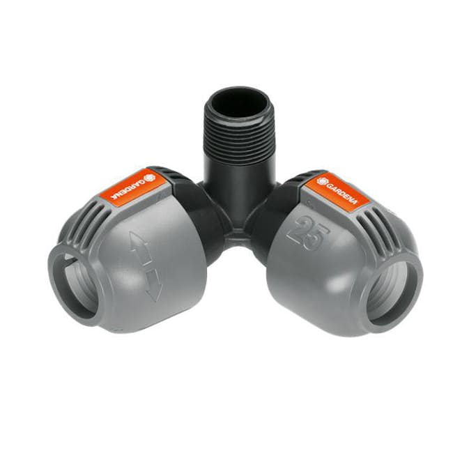 Vinklad L-skarv Gardena 25 mm x G 3/4 Hangänga