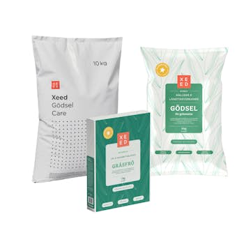 Gödsel Xeed Sommar & Höstpaket Med Gräsfrö Mix 350 kvm