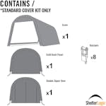 Duk gop till Roundtop Garagehus Grå 23 m² UV-behandlad & Vattenavvisande