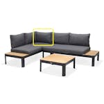 Kudde och Ryggstöd Portals 2-sits, Svart