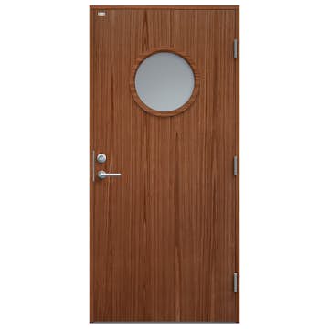 Ytterdörr Diplomat Rosa Träfanér Klarglas