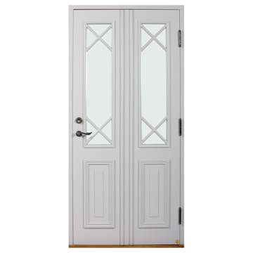 Ytterdörr Leksandsdörren Klockarberg Klarglas Eco74 RC2N