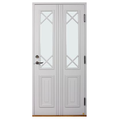 Ytterdörr Leksandsdörren Klockarberg Klarglas Eco74 RC2N