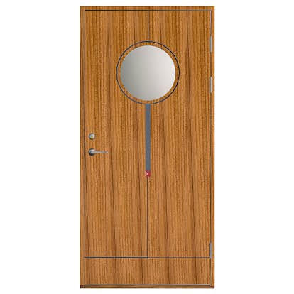 Ytterdörr SnickarPer 6G Verona Teak Klarglas