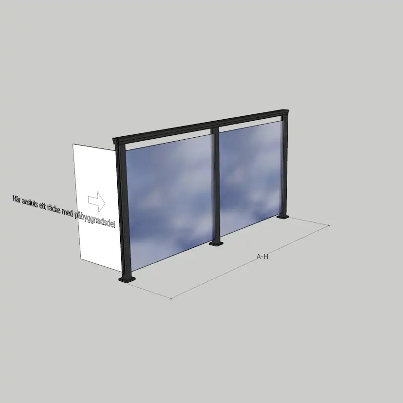 Glasräcke Novoroom Komplett Sektion A-H