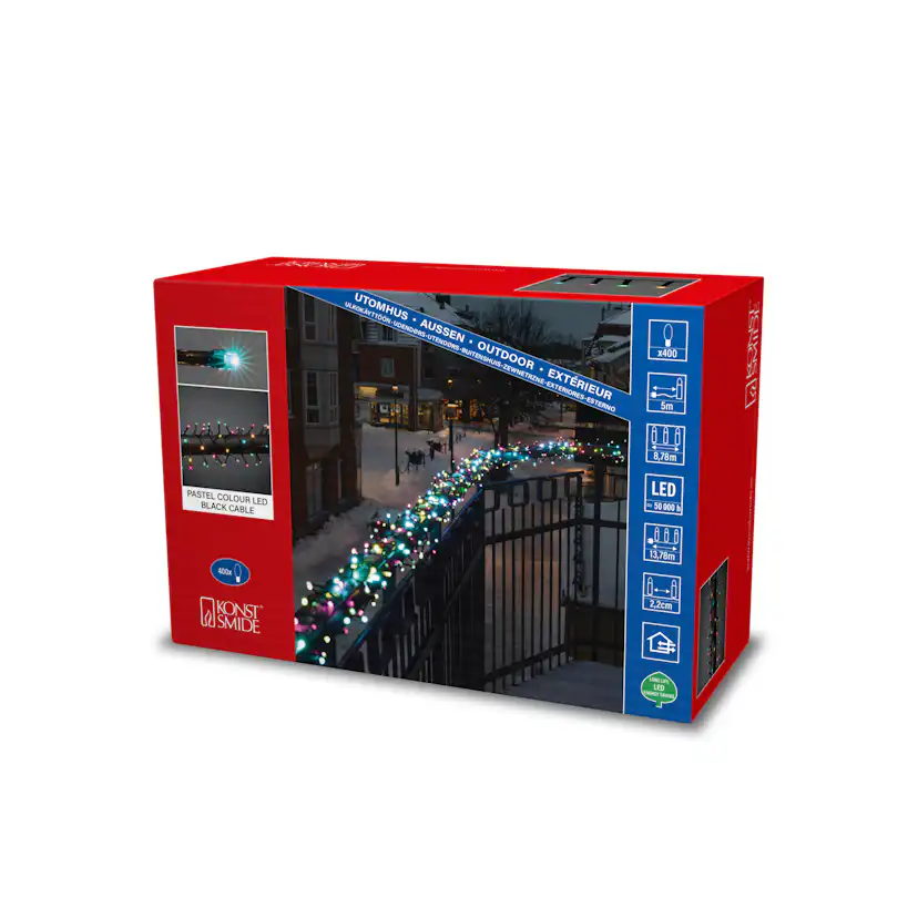Ljusslinga Gnojö Konstsmide Candy Cluster 400st LED-lampor 30V/IP44