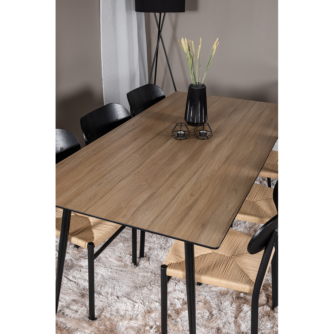 Matgrupp Venture Home Polly Ø120 cm med 6st Silar Matstolar