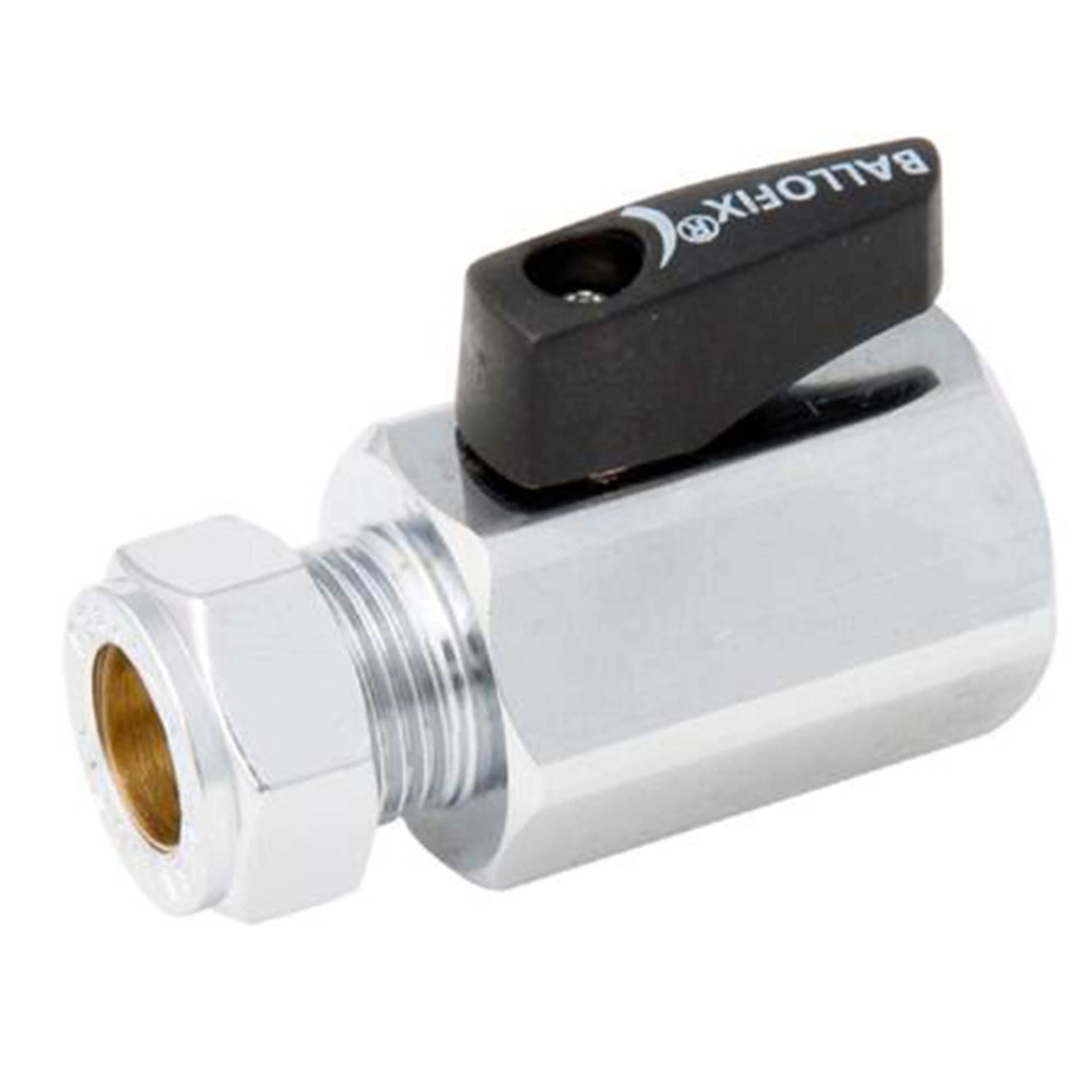 Kulventil Broen Ballofix 505 Rak med Vred Dimension: 15xG15 mm